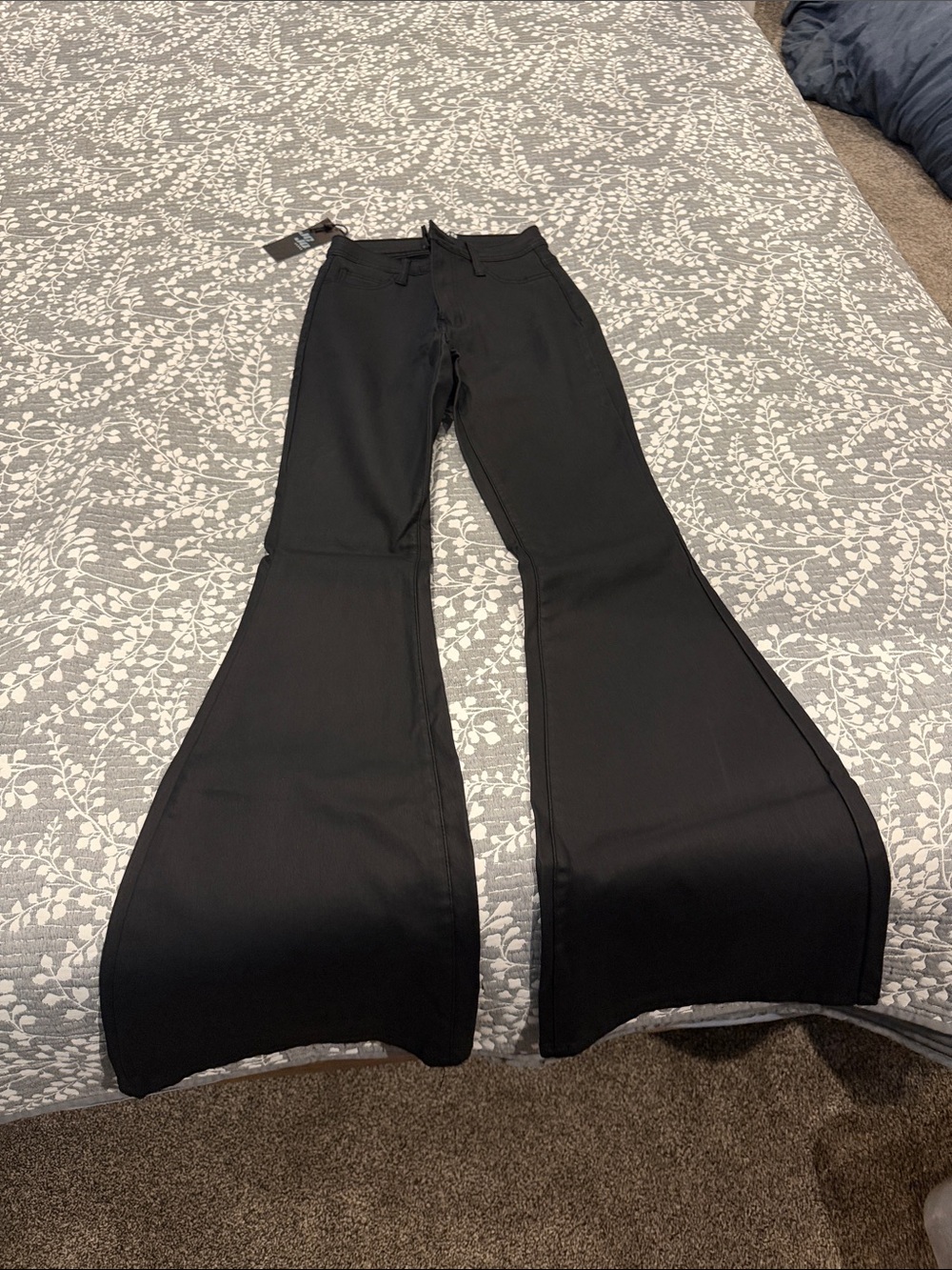 Women's Black Flared Jeans - Classic High Waist